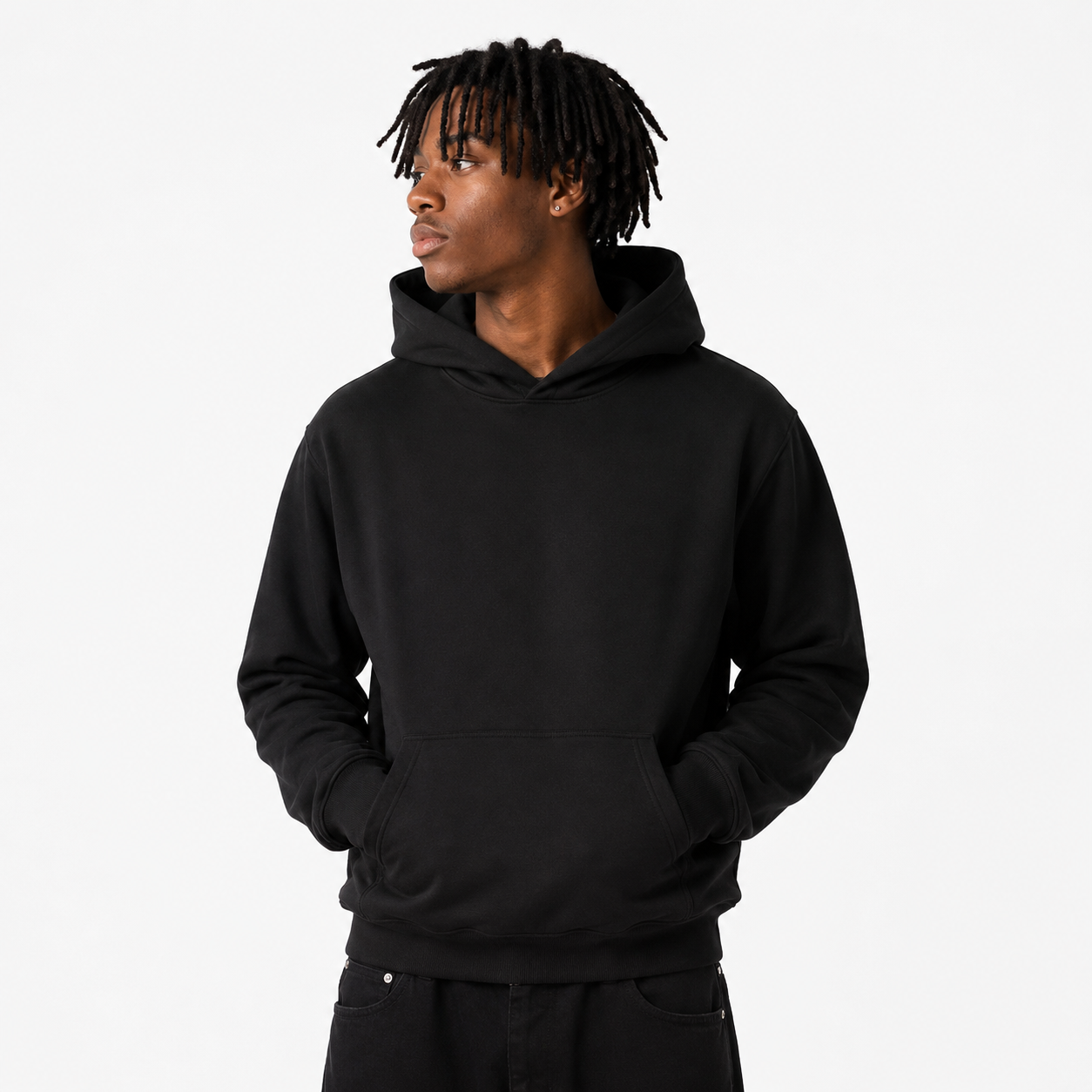 350gsm Black Hoodie