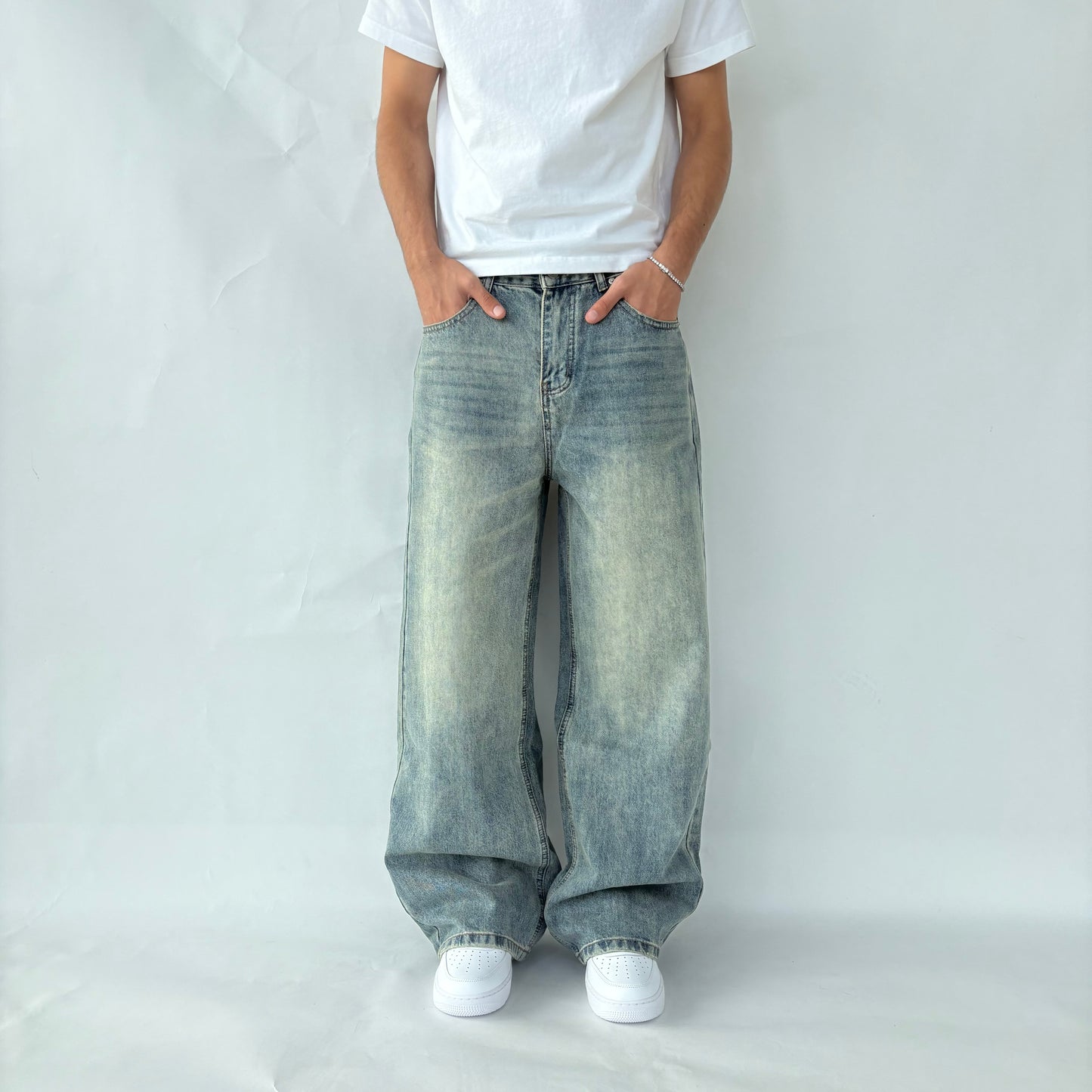 Distressed Light Blue Jeans