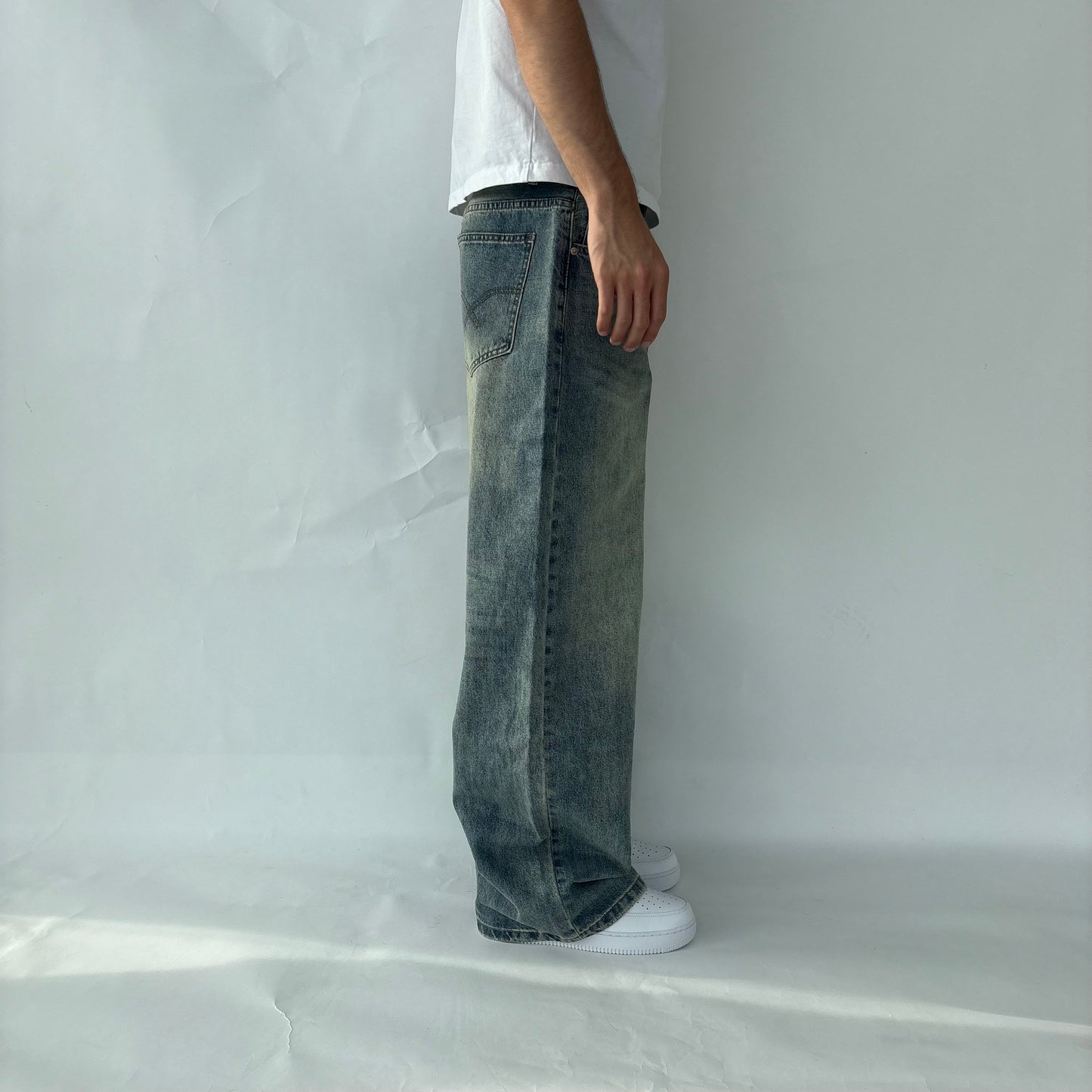 Distressed Light Blue Jeans